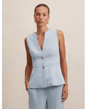 Forever New Lindsey Waistcoat Top - Blue