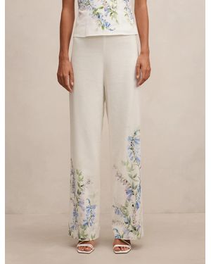 Forever New Soleil Floral Placement Print Pant - Natural