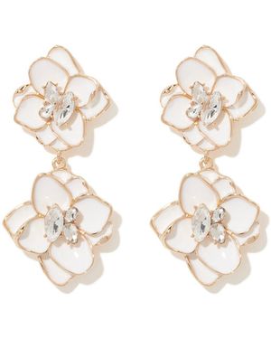 Forever New Signature Capri Statement Flower Earrings - White