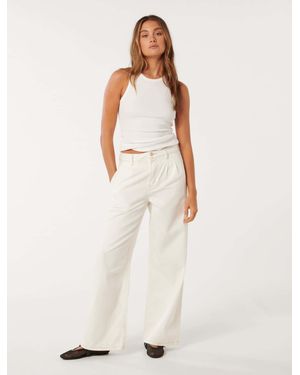 Forever New Pippa Wide-Leg Jeans - White