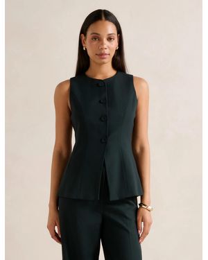 Forever New Hendrix Long Waistcoat - Black