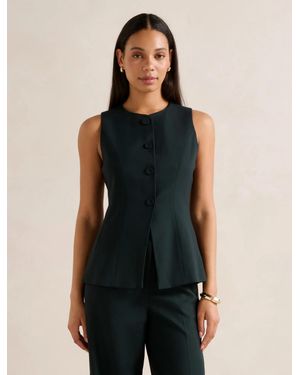 Forever New Hendrix Long Waistcoat - Black