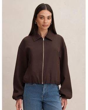 Forever New Lana Twill Jacket - Brown