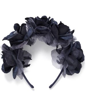 Forever New Zoe Beaded Flower Crown Fascinator - Blue
