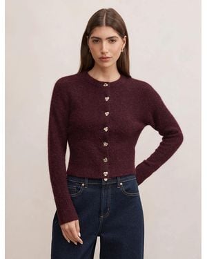 Forever New Tilly Crew Neck Cardigan Jumper - Blue