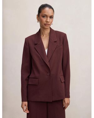 Forever New Paloma Petite Single Breasted Blazer Jacket - Purple