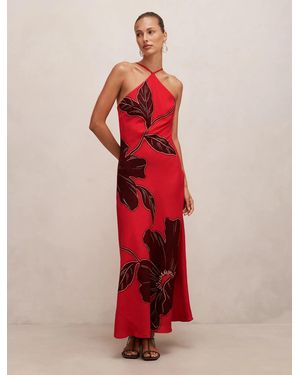Forever New Nova Arrow Neck Maxi Dress - Red