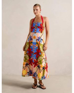 Forever New Romee Halter-Neck Midi Dress - White