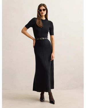 Forever New Josie A-Line Knit Midi Dress - Black