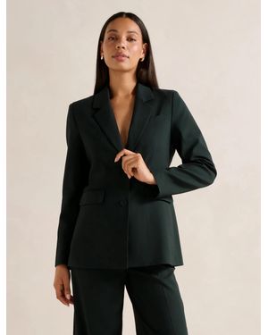 Forever New Clarette Nipped Waist Blazer Jacket - Black