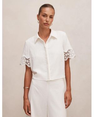 Forever New Skye Lace Trim Shirt - White