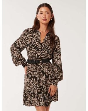 Forever New Hollie Blouson Sleeve Mini Dress - Multicolour