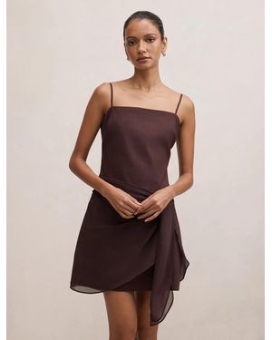 Forever New Sienna Petite Sarong Mini Dress - Brown