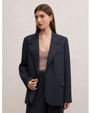 Forever New Paloma Single Breasted Blazer Jacket - Blue