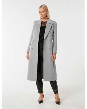 Forever New Charlotte Wrap Coat - White