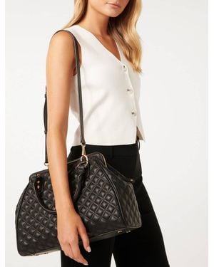 Forever New Signature Grace Quilted Tote Bag - Black