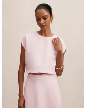 Forever New Georgina Petite Bubble Hem Top - Pink