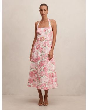 Forever New Blossom Halter Midi Dress - Pink