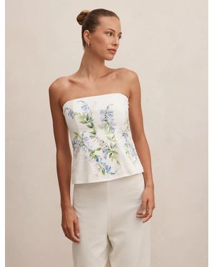 Forever New Soleil Placement Print Top - Natural