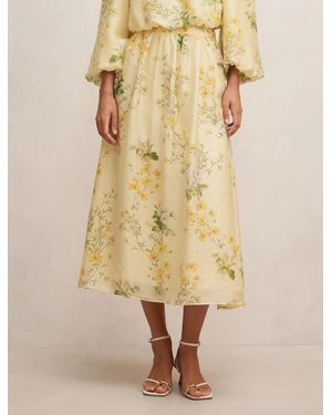 Forever New Palmer Pleated Skirt - Natural