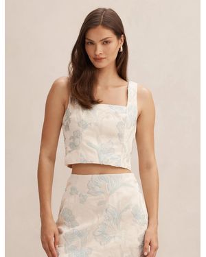 Forever New Calliope Embellished Top - Natural