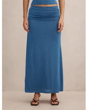Forever New Arabella Flute Maxi Skirt - Blue
