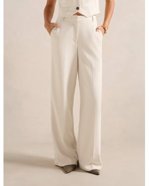 Forever New Oaklyn Wide Leg Trousers - Natural