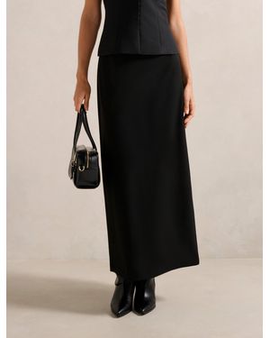 Forever New Drew Low Waist Column Skirt - Black