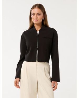 Forever New Maddison Formal Bomber Jacket - Black