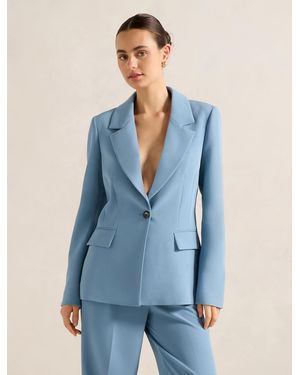 Forever New Ariel Sculpt Blazer Jacket - Blue