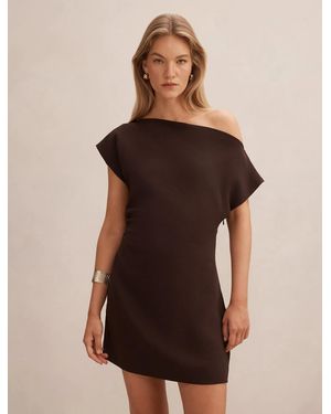 Forever New Danielle Asymmetrical Mini Dress - Black