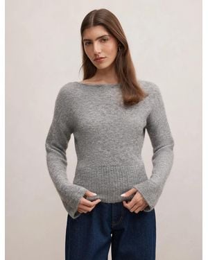 Forever New Matilda Wide Neck Jumper - Grey