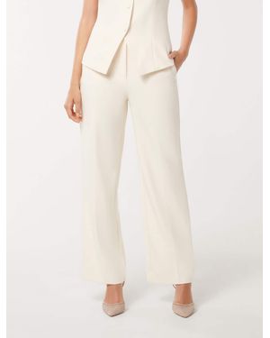 Forever New Aries Straight Leg Trousers - Green