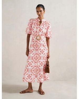 Forever New Rhiannon Petite Embroidered Midi Dress - Pink