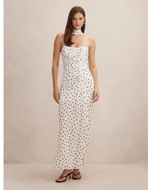 Forever New Arli Strapless Ruched Maxi Dress - Natural