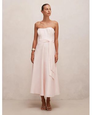 Forever New Daniella Strapless Midi Dress - Natural