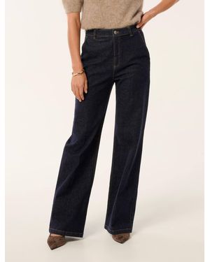Forever New Harper Denim Trousers - Blue