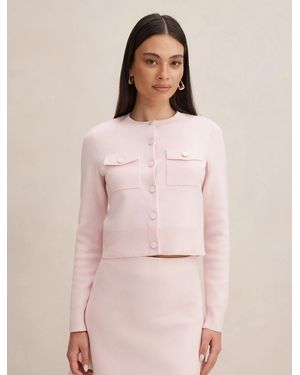 Forever New Aria Pocket Detail Cardigan Jumper - Pink