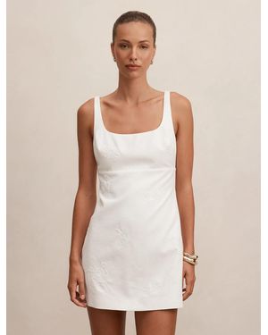 Forever New Evangeline Embellished Mini Dress - White