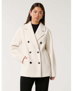 Forever New Bianca Mid Length Coat - Natural