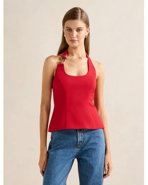 Forever New Dina Hardware Detail Top - Red