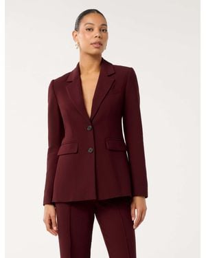 Forever New Clarette Cinched Blazer Jacket - Brown