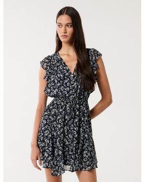 Forever New Maxine Flutter Sleeve Mini Dress - Multicolour