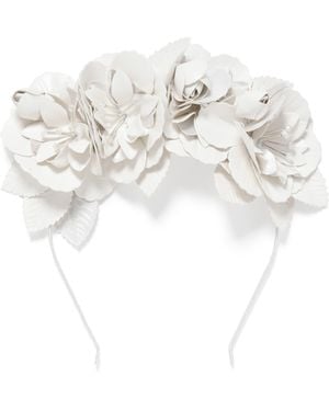 Forever New Penelope Pu Flower Bud Crown Fascinator - Natural