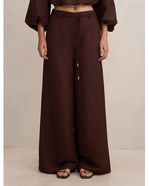 Forever New Myla Wide Leg Trousers - Brown
