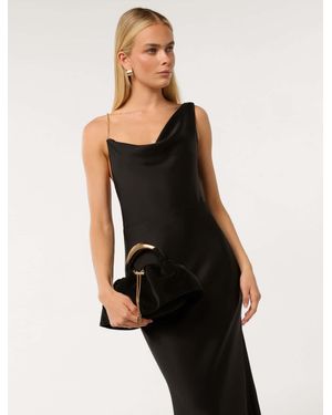 Forever New Signature Marigold Metal Handle Clutch Bag - Black