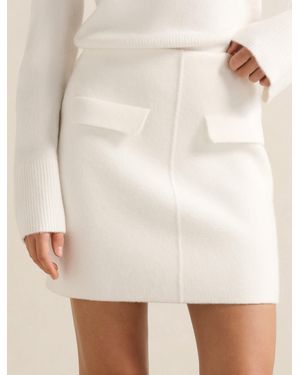Forever New Natalie Knit Mini Skirt Co-Ord - Natural