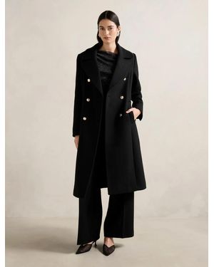Forever New Mandy Db Military Coat - Natural
