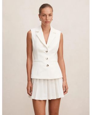 Forever New Lucy Sleeveless Blazer Mini Dress - White