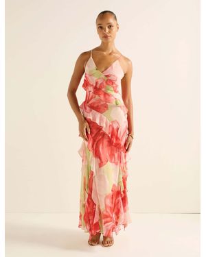 Forever New Poppy Ruffle Gown - Multicolour